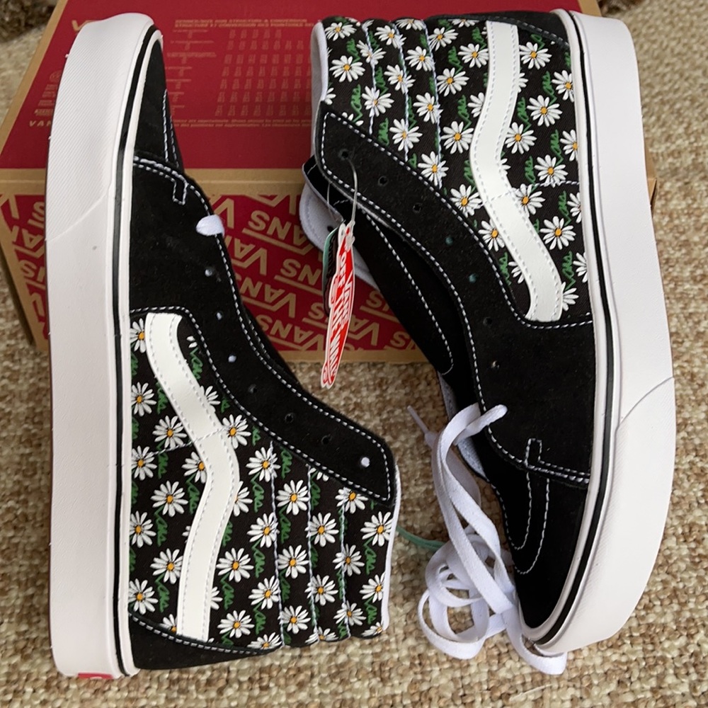 Vans Comfycush Sk8-Hi Scribble Flower Daisy/BlackM - Picture 12 of 16